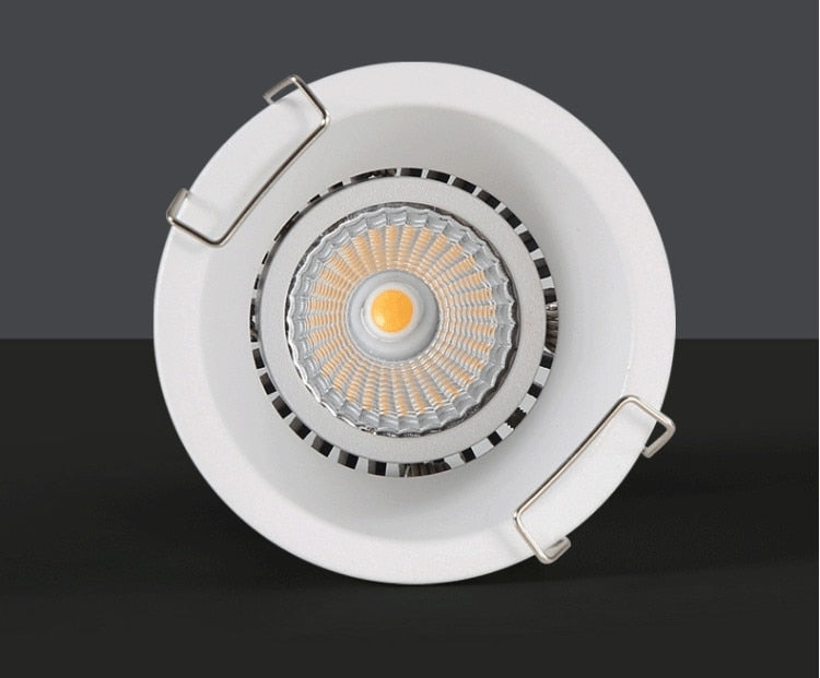 Dimmable Narrow border Embedded Anti-glare Led COB Ceiling Recessed downlight 10w 12w LED wall wash light Hotel Villa Lighting