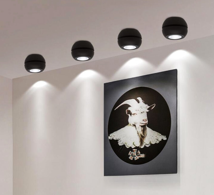 Folding 360° Rotating Dimmable COB LED Downlights 10W 20W 30W LED Ceiling Spot Lights AC85-265V LED Ceiling Lamps Indoor Lighting