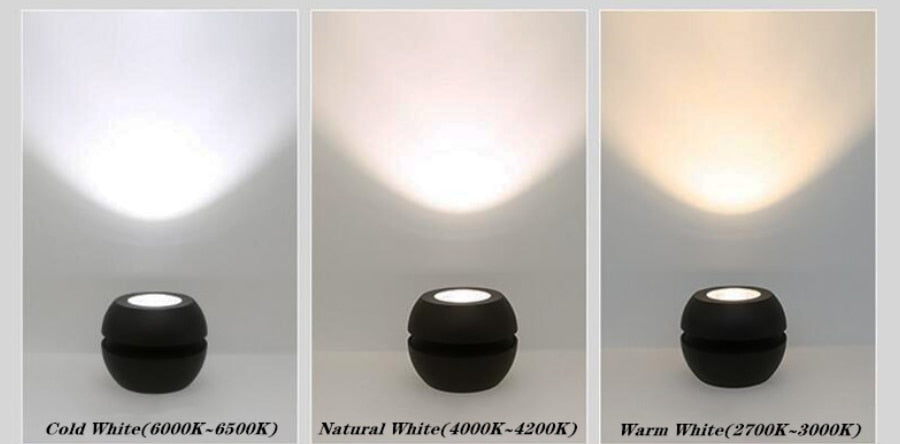 Folding 360° Rotating Dimmable COB LED Downlights 10W 20W 30W LED Ceiling Spot Lights AC85-265V LED Ceiling Lamps Indoor Lighting