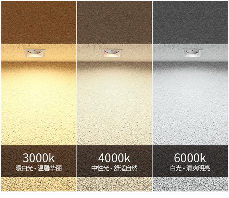 Zoom Recessed Adjustable 15-60 Degrees Dimmable 10W 15W 20W 30W LED Downlights AC90~260V COB Ceiling Lamp Spot Lights Decoration