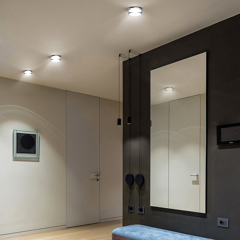 Downlight LED Recessed Light Crystal Stereoscopic Spotlight Modern Corridor Aisle Porch Bedroom Kitchen Ceiling Lamp AC110 220V