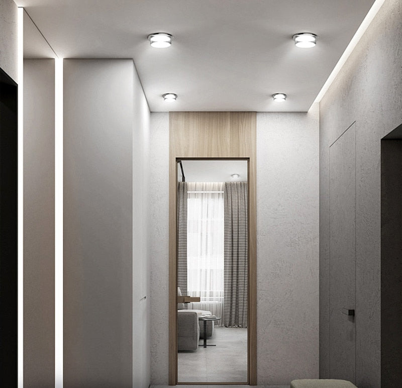 Downlight LED Recessed Light Crystal Stereoscopic Spotlight Modern Corridor Aisle Porch Bedroom Kitchen Ceiling Lamp AC110 220V