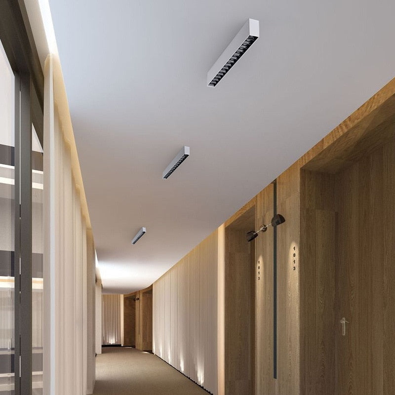 Dimmable Recessed Strip LED Ceiling Lights 10W 20W 30W 40W LED Downlights AC85~265V LED Strip Lamp Indoor Lighting