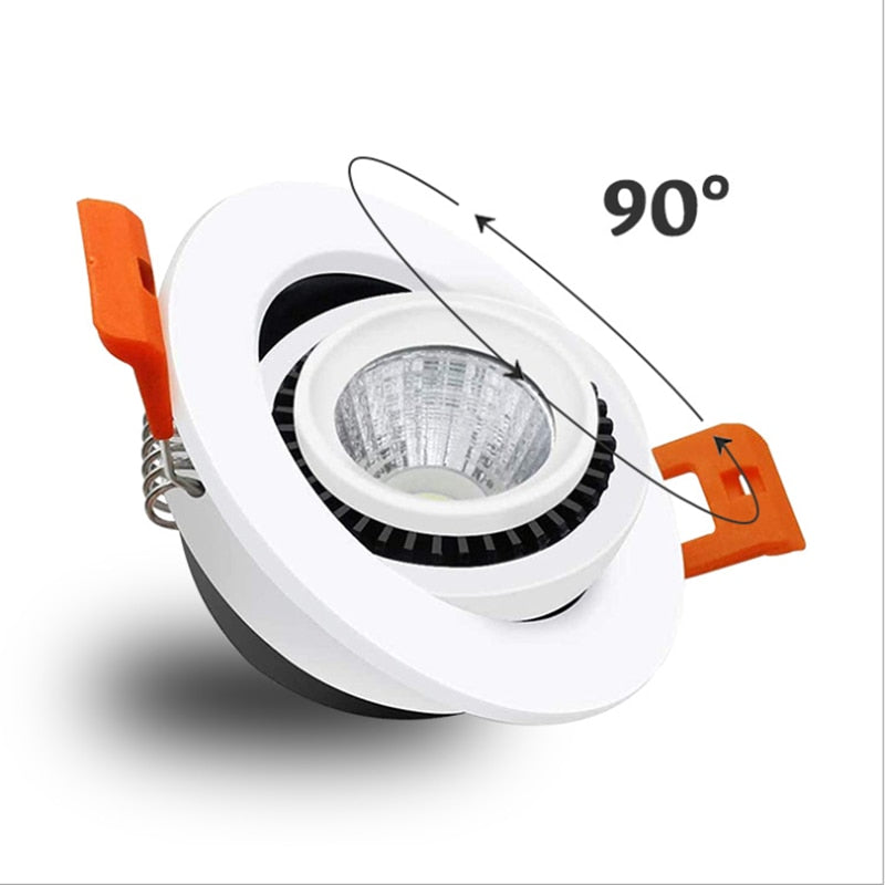 ACETIDE 360 Angle Rotatable LED COB Recessed Downlight Square 6W 9W -- 20W LED Ceiling Spot Light for Picture TV Background 220V
