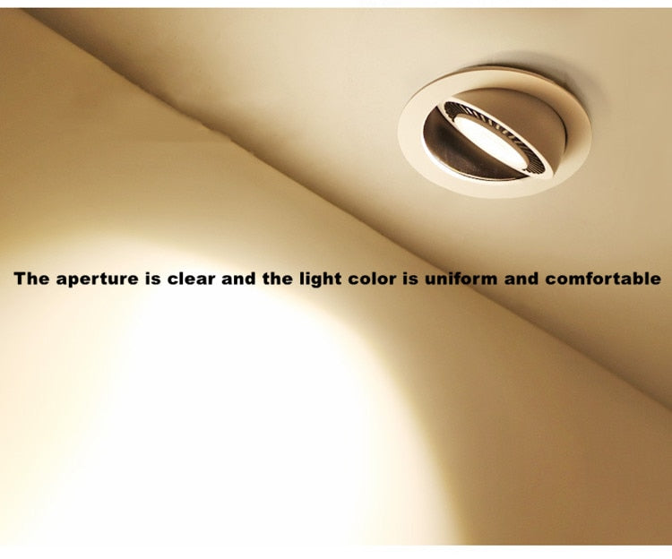 ACETIDE 360 Angle Rotatable LED COB Recessed Downlight Square 6W 9W -- 20W LED Ceiling Spot Light for Picture TV Background 220V