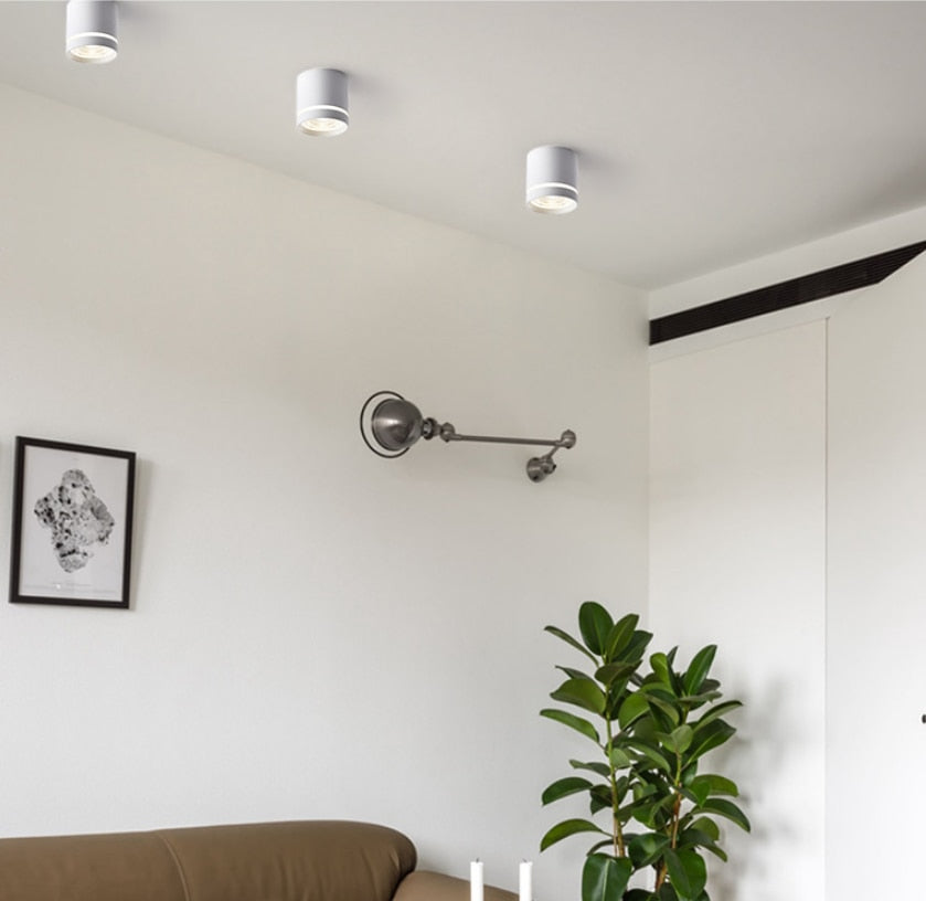 Dimmable Cylinder LED Downlights 10W 12W 15W 18W COB LED Ceiling Spot Lights AC85~265V LED Background Lamps Indoor Lighting