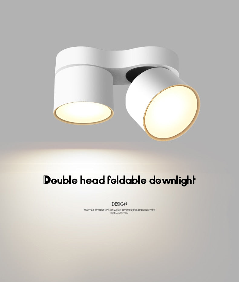 LED Ceiling Light Folding LED Downlights 12W/24W Ceiling COB Spotlights AC110~240V LED Ceiling Lamps Indoor Lighting