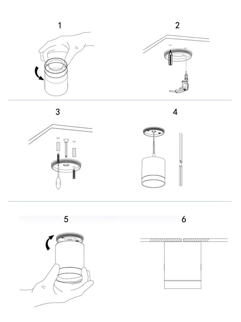 Dimmable COB Cylinder Led Downlight Surface 5W 7W 10W 12W 15W 18W COB LED Ceiling Spot Lights LED Background Lamps Indoor Lighting
