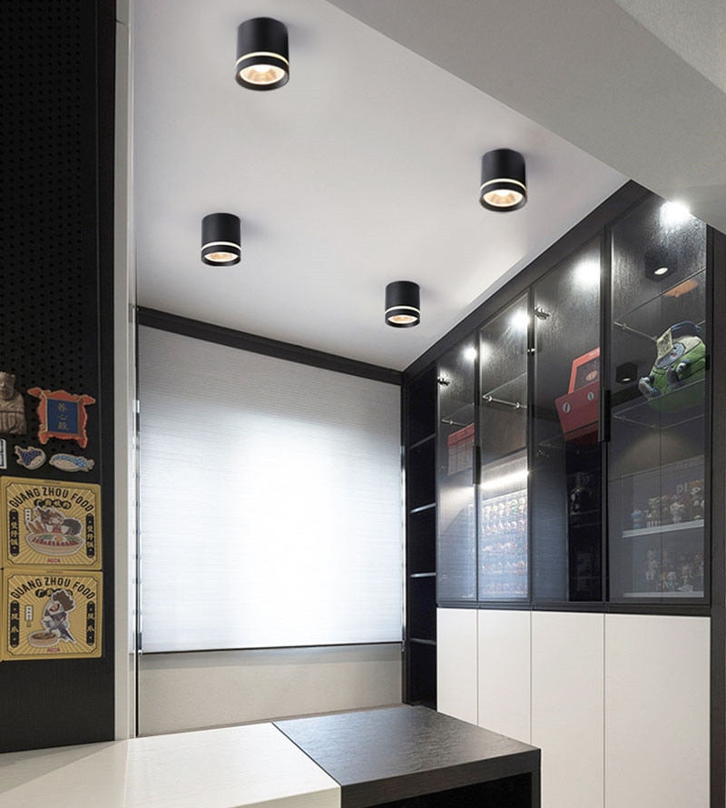 Dimmable COB Cylinder Led Downlight Surface 5W 7W 10W 12W 15W 18W COB LED Ceiling Spot Lights LED Background Lamps Indoor Lighting