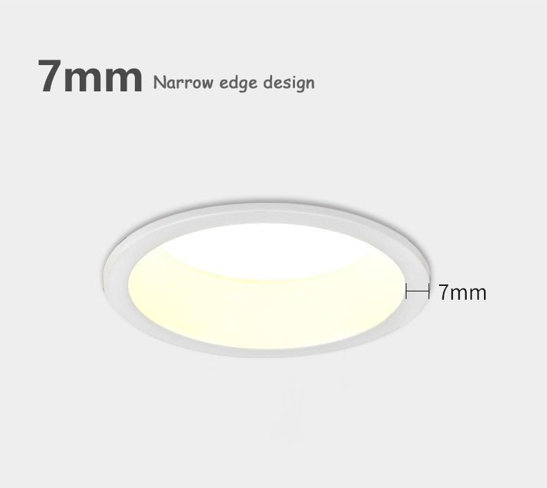 Anti Glare Dimmable Recessed Downlight lamp 7w 9w 12w 15w Led Spot Light 220V/110V Ceiling round panel light for home lighting