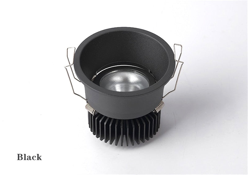 Dimmable Recessed Narrow Border Anti-glare COB LED Downlights AC85-265V 5W/7W/9W/12W/18W LED Ceiling Lamps Hotel Villa Lighting