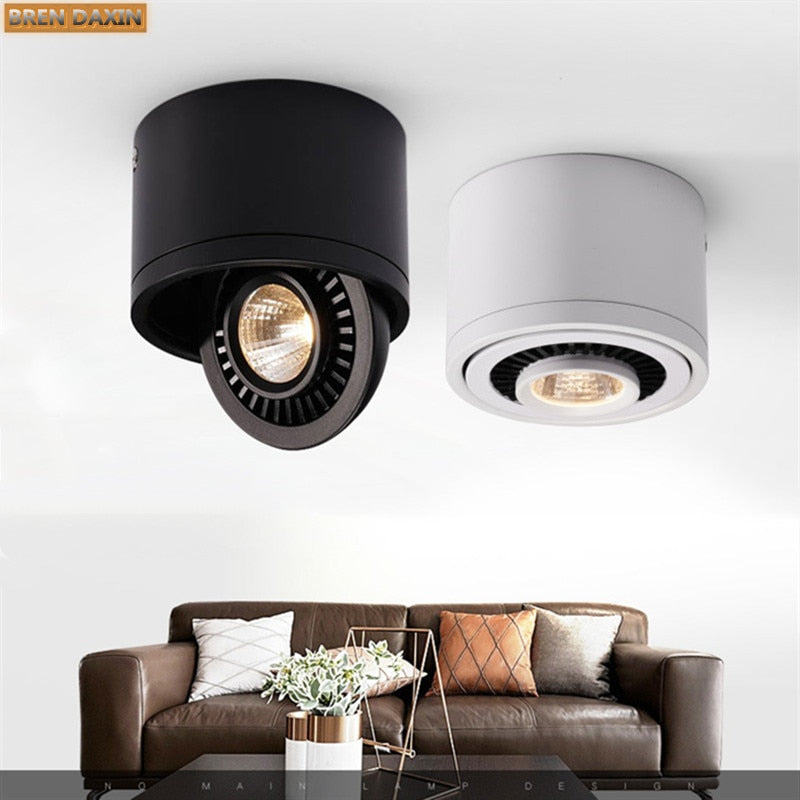 Dimmable surface mounted LED downlight spot light 5W/7W/9W/15WCOB wall lamp AC85V-265V ceiling light living room commercial home