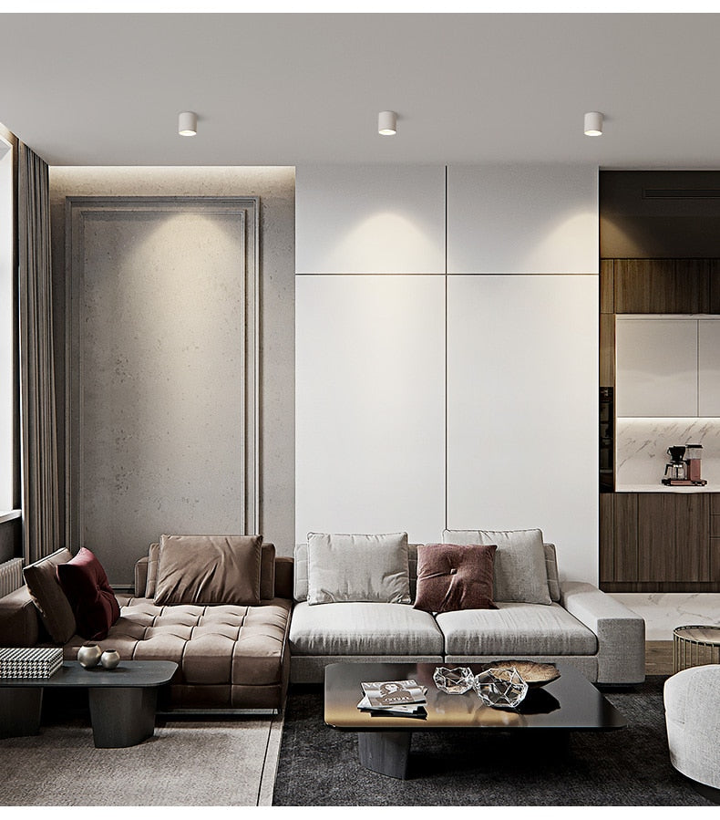 Dimmable Cylinder LED Downlights 6W 10W 12W 15W 22W COB Ceiling Spot Lights AC85~265V Background Lamps Indoor Lighting