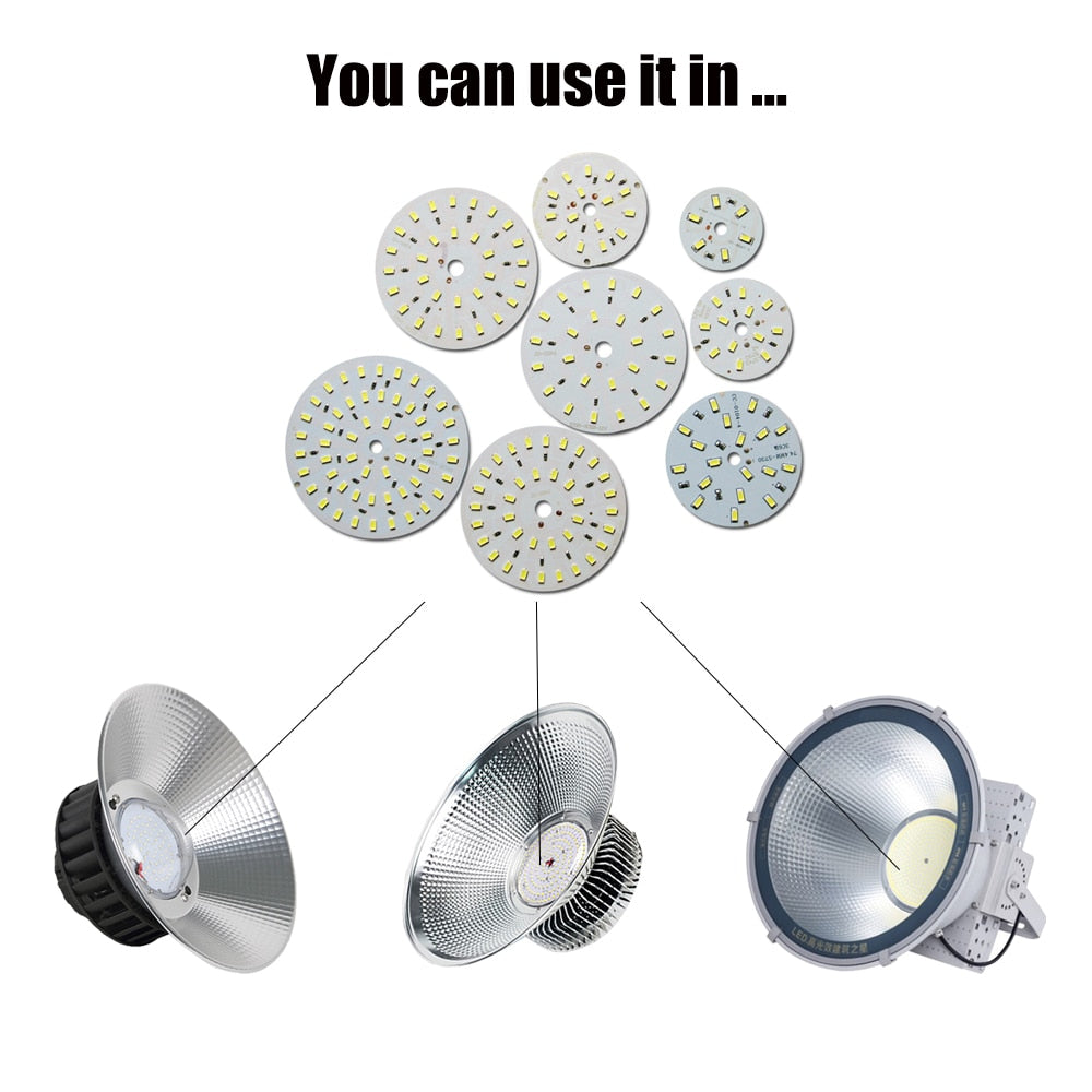 LED Chip 3W 5W 7W 9W 12W 15W 18W 24W 10pcs/lot DC12V Low Voltage White Light Source Round SMD 5730 Lamp board For Downlight