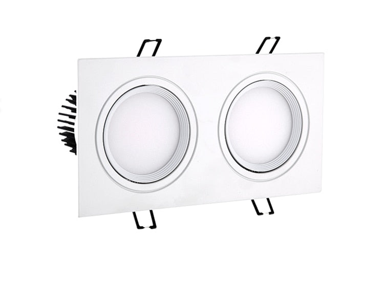 ACETIDE Recessed Double LED Dimmable Downlight COB 7W - 30W Spot Decoration Room Ceiling Lamp AC 220V LED Panel Lights Hotel Room