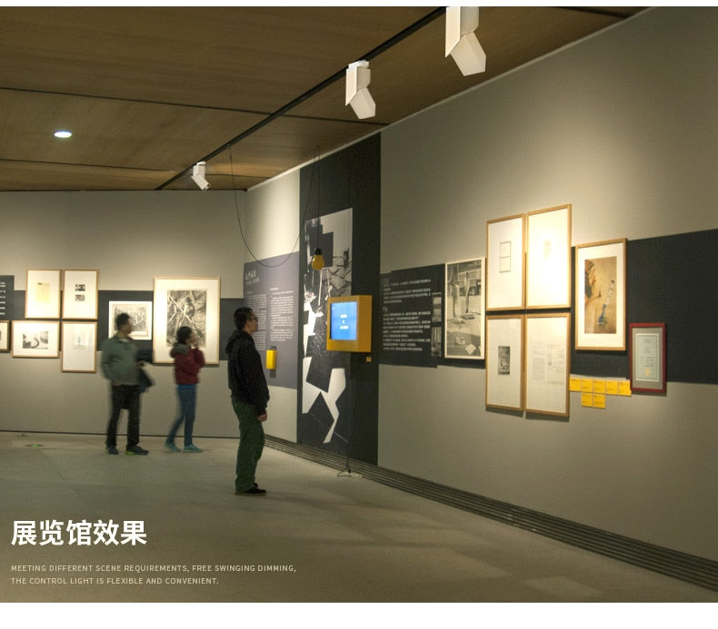 LED track light ceiling light 90° adjustable angle downlight living room Nordic square background wall track spotlight 220V