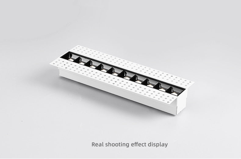 Saiyo LED Downlight Line Light Bar Creative Linear Rimless Magnetic Lamp Recessed Ceiling Lamps Strip Living Room Corridor Light