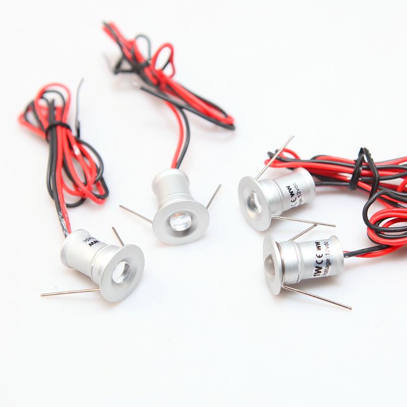 Downlight 18 PCS/LOT round ceiling spot light Mini 1W downlight led 12V DC 60D Mini led lamp white or warm white Household lights