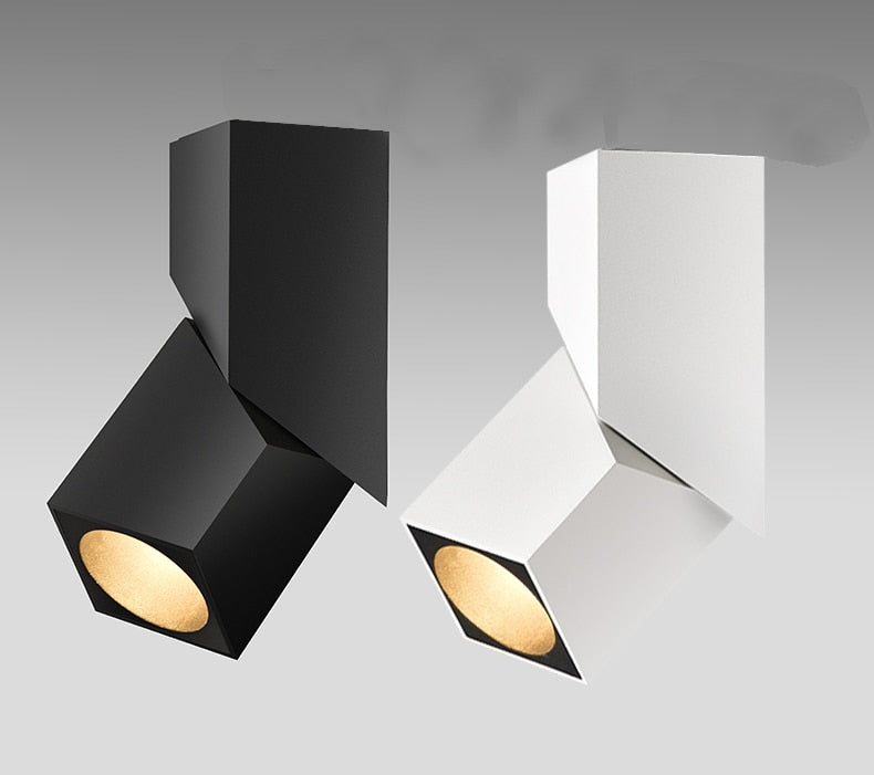 Dimmable Folding Rotation LED Downlights 10W 15W 20W COB LED Ceiling Spot Lights AC85~265V LED Background Lamps Indoor Lighting