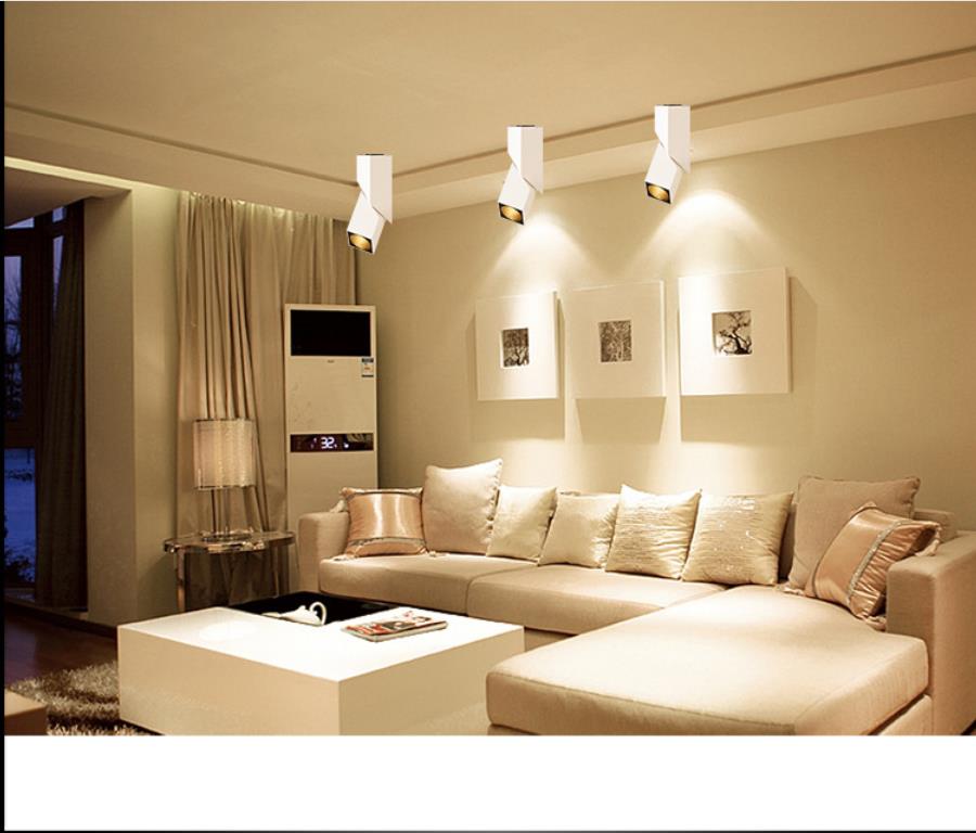 Dimmable Folding Rotation LED Downlights 10W 15W 20W COB LED Ceiling Spot Lights AC85~265V LED Background Lamps Indoor Lighting