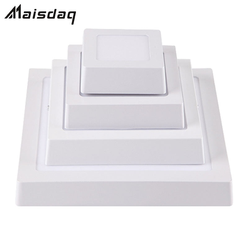 Round Square Led Panel Light Surface Mounted 6W 12W 18W 24W Downlight Ceiling Down 175-265V Panel Aisle Lamp With LED Driver