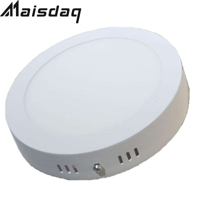 Round Square Led Panel Light Surface Mounted 6W 12W 18W 24W Downlight Ceiling Down 175-265V Panel Aisle Lamp With LED Driver
