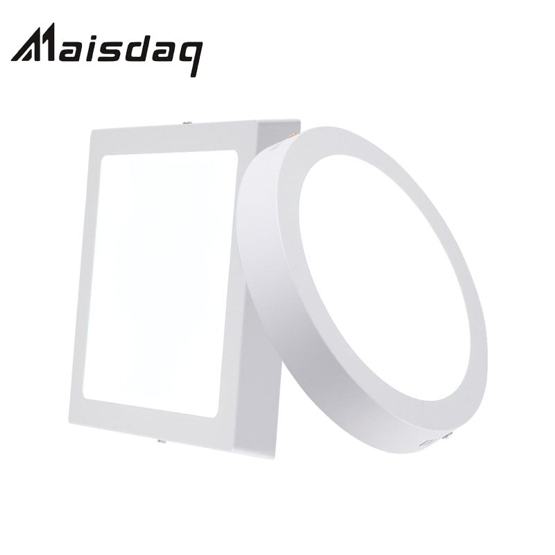 Round Square Led Panel Light Surface Mounted 6W 12W 18W 24W Downlight Ceiling Down 175-265V Panel Aisle Lamp With LED Driver