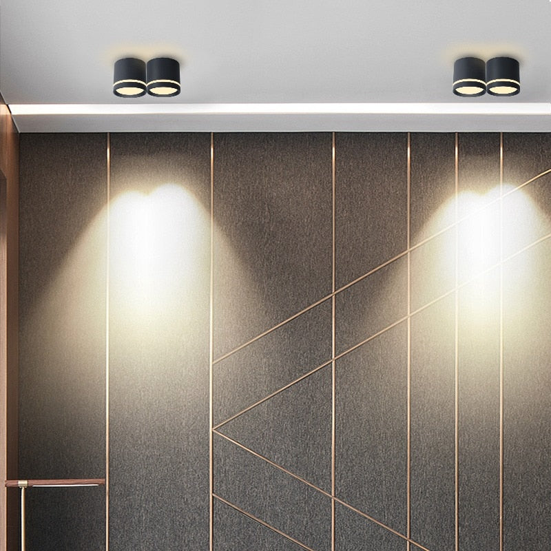 Led Downlight Surface Mounted 18W 12W AC220V Cold Warm Neutral Light SpotLamp Ceiling Fixtures For Living Room Kitchen Lighting