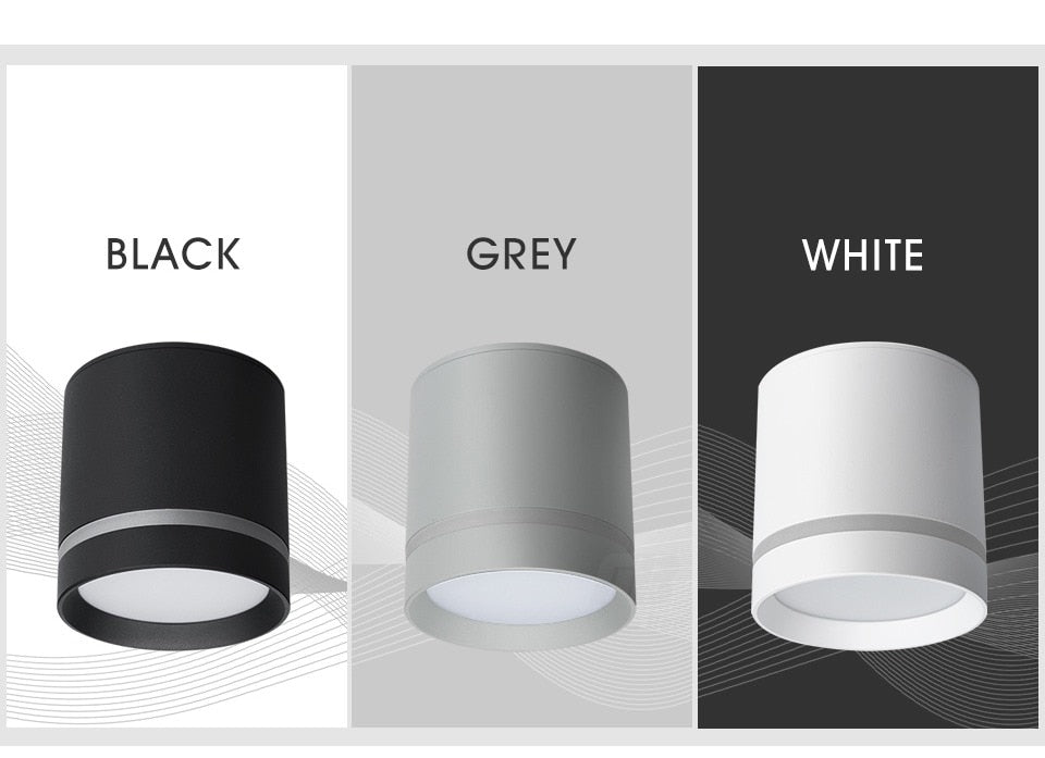 Led Downlight Surface Mounted 18W 12W AC220V Cold Warm Neutral Light SpotLamp Ceiling Fixtures For Living Room Kitchen Lighting