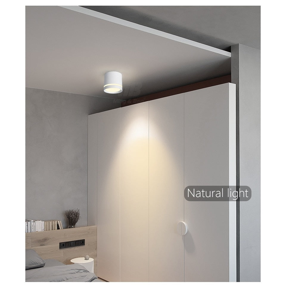 Led Downlight Surface Mounted 18W 12W AC220V Cold Warm Neutral Light SpotLamp Ceiling Fixtures For Living Room Kitchen Lighting