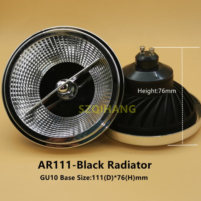 Hot Sale Dimmable AC85-265V 15W 20W G53 COB LED AR111 GU10 Downlight 20W Chip LED QR111 Light Aluminum Alloy Led Bulbs