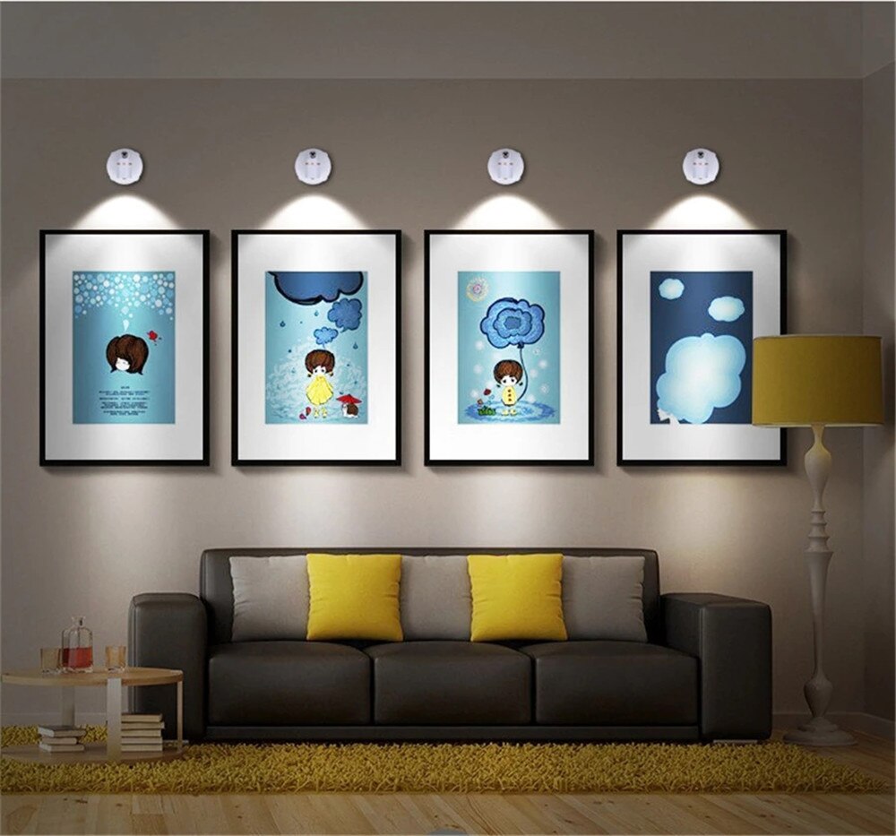 USB Recharged Led Downlight Remote Controller & Touch Sensor Dimmable Indoor Lamp Fixture (White) for Foyer,Bedroom