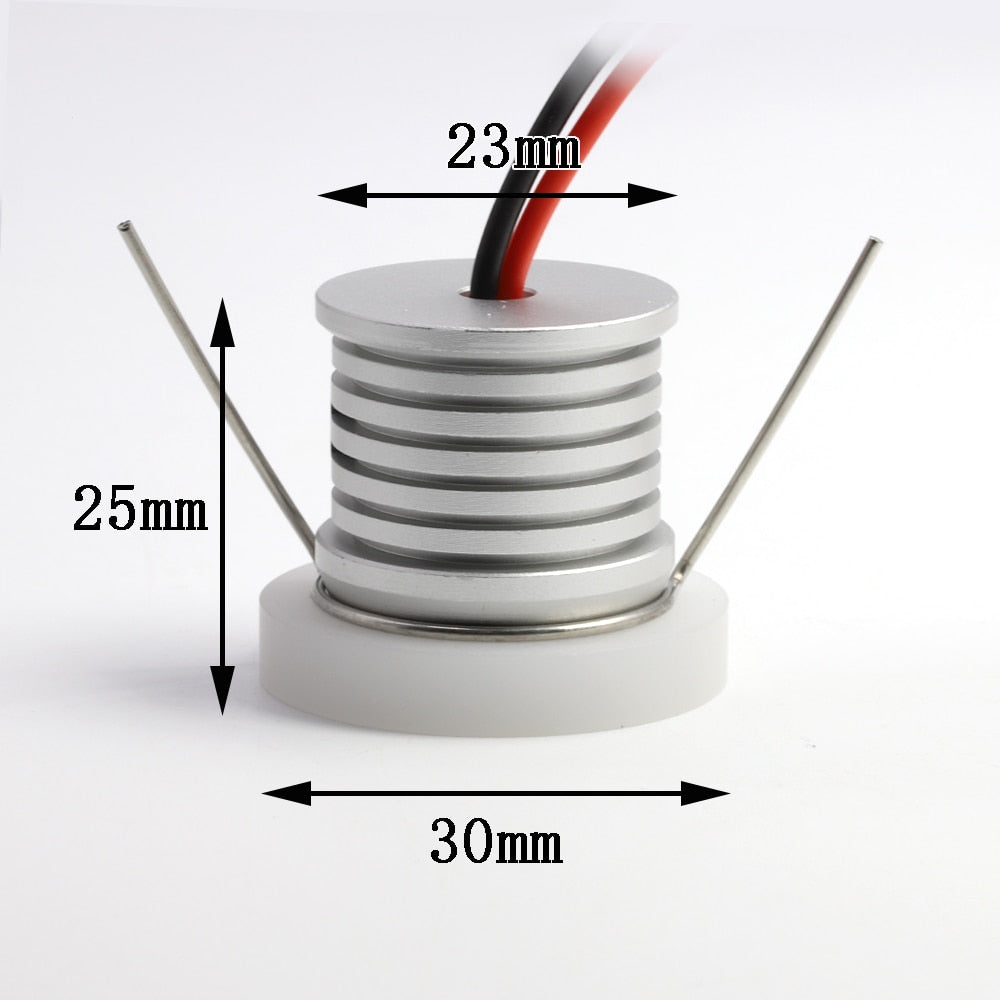 LED Dimmable Spot Light 12V 1W Recessed Downlight IP65 Ceiling Spotlight Anti-glare Lighting for kitchen Bedroom Bathroom Canopy