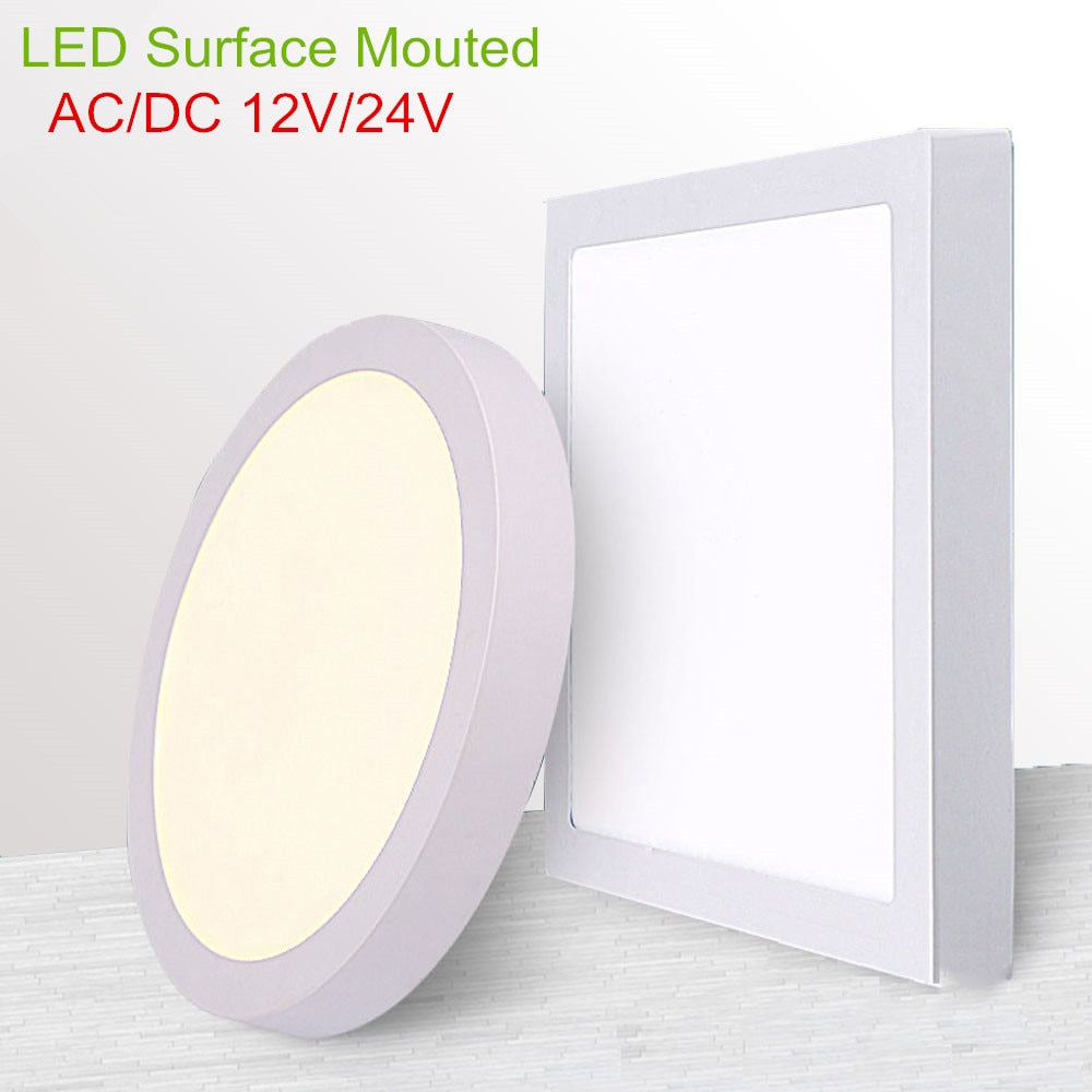 LA MIU 9W/15W/25W/30W Square/Round Led Panel Light Surface Mounted leds Downlight ceiling down AC/DC 12V/24V Lamp