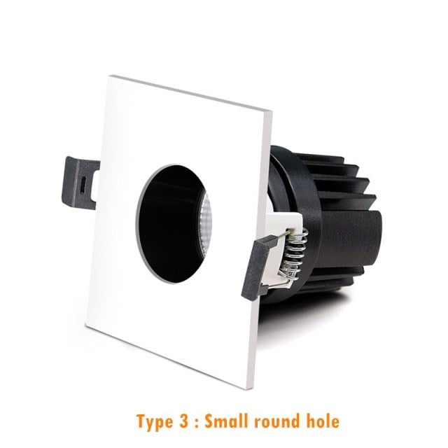 Recessed Downlight Aluminum Anti-glare Led Ceiling Lamp Square/Round 4 style Lighting For Hotel Living Room Stores Foyer 7W 10W