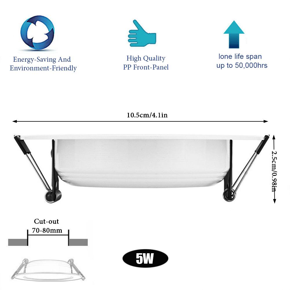 RGB+W LED Downlight Remote Control Recessed Round Ceiling Lamp 5W 10W Panel Light Ultra-thin Down Light Indoor Lighting 4 Mode