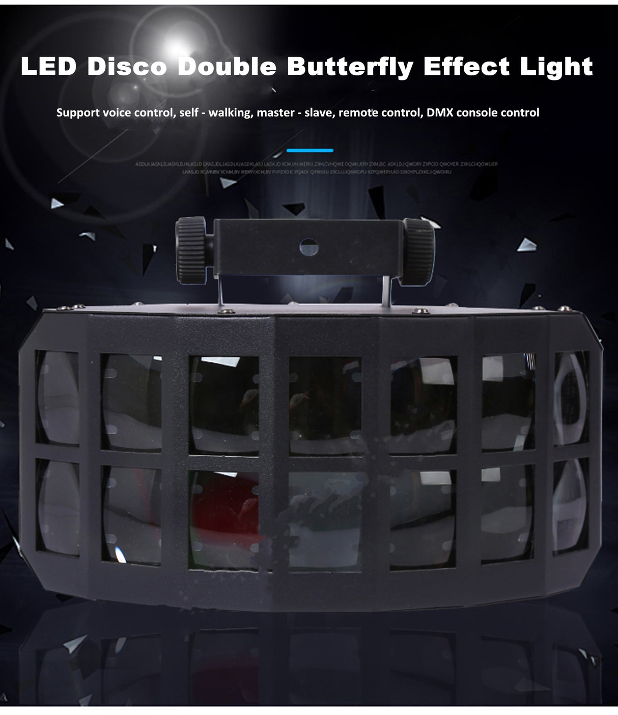 LED 2X15W RGBW 4IN1 DOUBLE LAYER DOWNLIGHT PROJECTION BUTTERFLY EFFECT LIGHT FOR KTV DJ DISCO PARTY LIGHTS