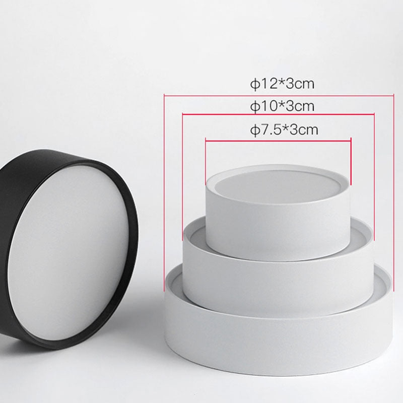 Ultra-thin Surface Mounted Led Downlights Spot Light Lamp 85-265v 7W 10W 15W Downlight Ceiling Spot Led Lighting Fixture for Home