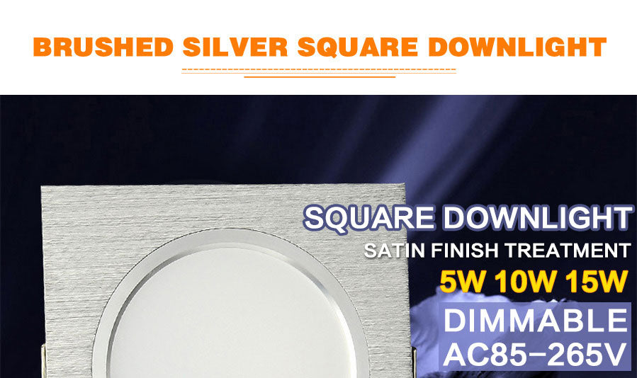 LED Ceiling Lamp 10PCS/Lot satin silver Cold/Warm White Epistar Recessed Cabinet light Downlight AC 230V 110V For Home Lighting