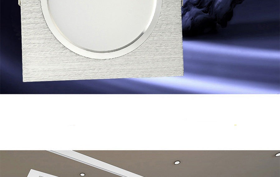 LED Ceiling Lamp 10PCS/Lot satin silver Cold/Warm White Epistar Recessed Cabinet light Downlight AC 230V 110V For Home Lighting