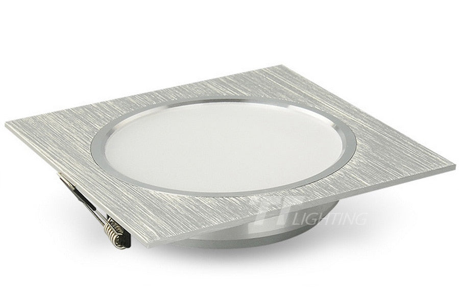 LED Ceiling Lamp 10PCS/Lot satin silver Cold/Warm White Epistar Recessed Cabinet light Downlight AC 230V 110V For Home Lighting