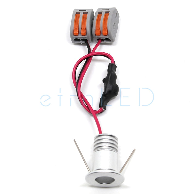 etrnLED Interior Led Spotlights Mini 12V 24V Recessed Ceiling Spot Lamp Hidden Stair Showcase Display Light with Connector 1W