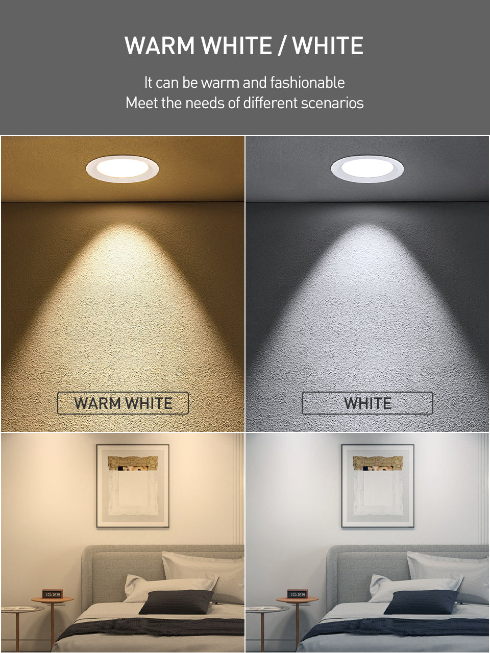 High Brightness LED Downlight Recessed Round Aluminum LED Ceiling Lamp 7W 10W 20W 30W 50W Warm Cold White AC220-240V Spotlights