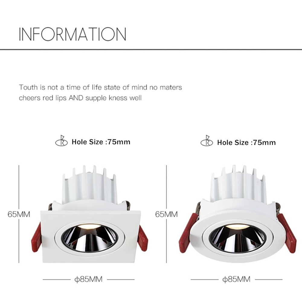 Tuya Led Smart Downlight Recessed Ceiling Lamp Zigbee Spot Lamp Angle Adjustable Aluminum Spot Led Light For Home Office Store