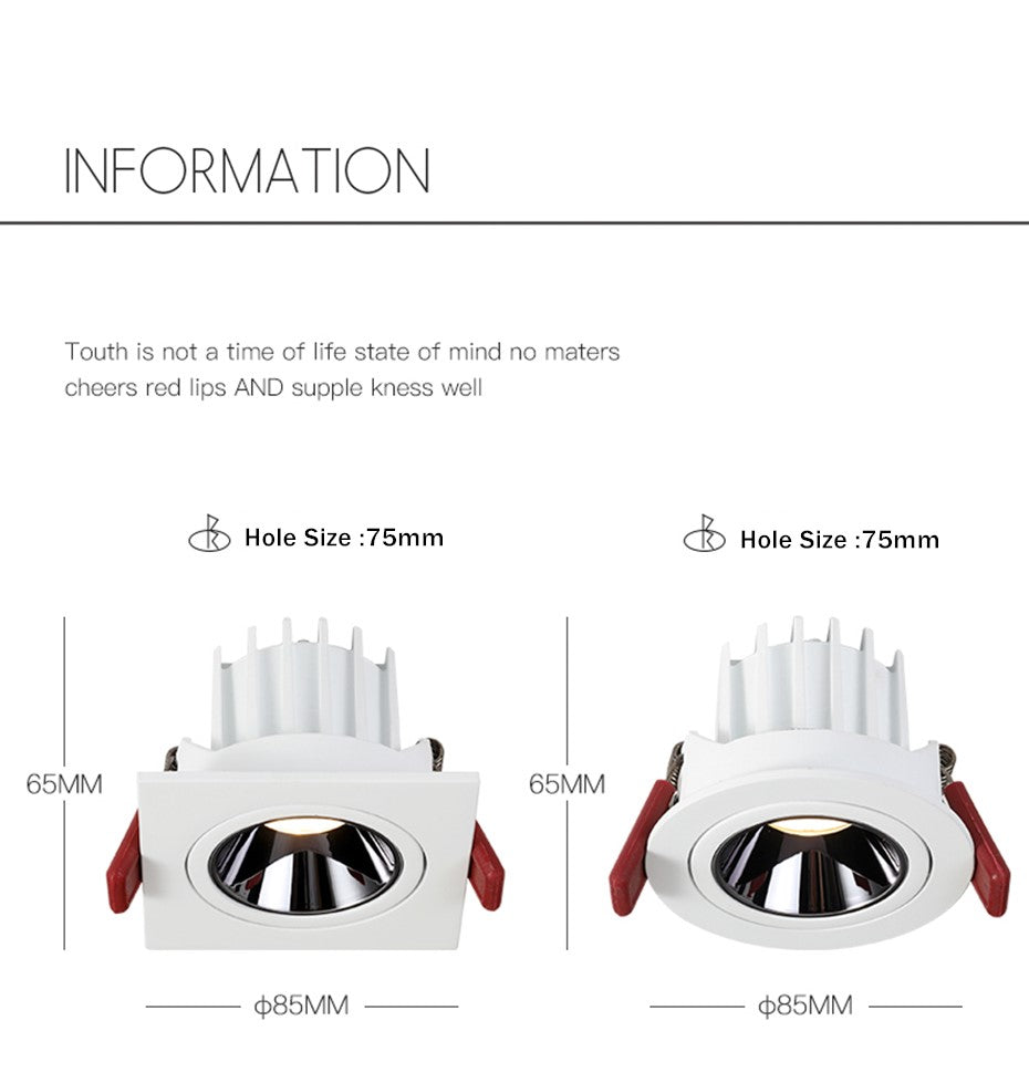 Tuya Led Smart Downlight Recessed Ceiling Lamp Zigbee Spot Lamp Angle Adjustable Aluminum Spot Led Light For Home Office Store