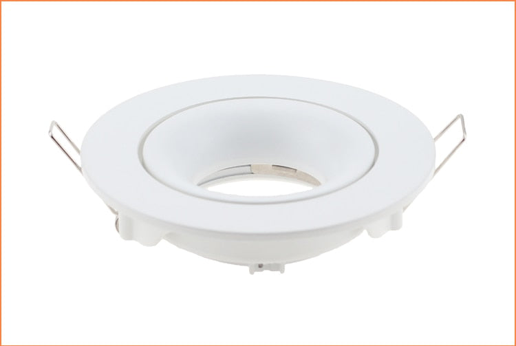 Cutout 90mm Black White Adjustable LED Spot Light Frame Holder GU10 MR16 Retrofit Kit Round Square Led Downlight Fixture Fitting