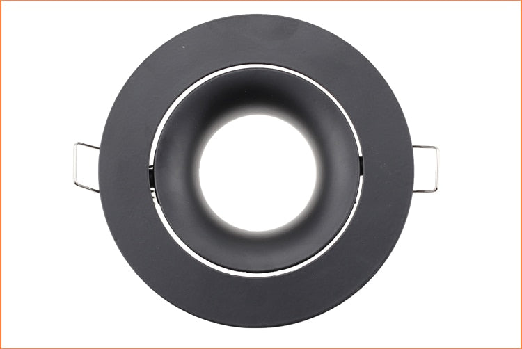 Cutout 90mm Black White Adjustable LED Spot Light Frame Holder GU10 MR16 Retrofit Kit Round Square Led Downlight Fixture Fitting