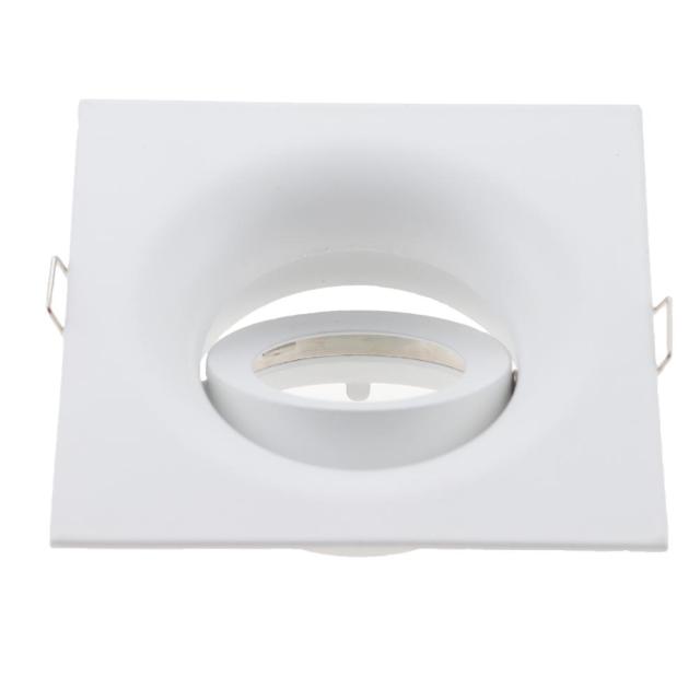 Cutout 90mm Black White Adjustable LED Spot Light Frame Holder GU10 MR16 Retrofit Kit Round Square Led Downlight Fixture Fitting