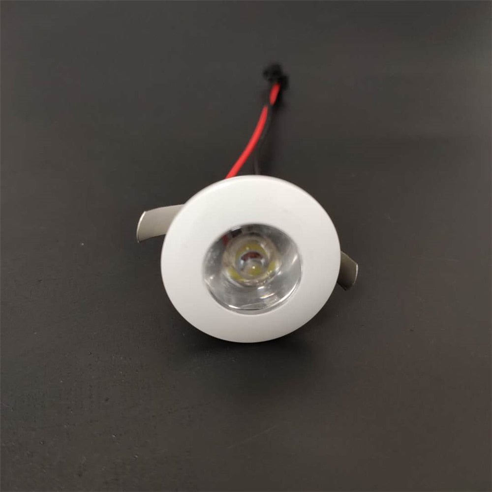 Dimmable downlight AC85-265v 10pcs 1w white silver with driver ceiling decoration indoor led white spot light fixture