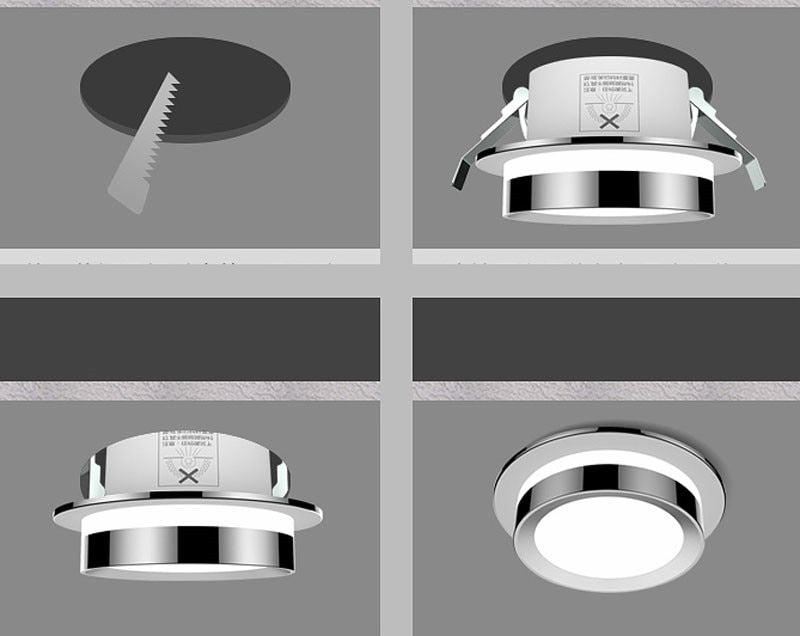 Luxury Style Crystal LED Downlight 5W7W9W12W15W Crystal Recessed Downlights Ceiling Spot Lighting Bedroom Kitchen Indoor lamp